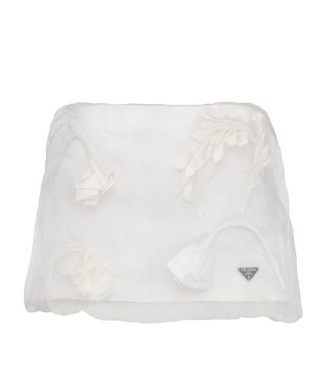 prada satin wrap mini skirt|White Embroidered Organza And Satin Miniskirt .